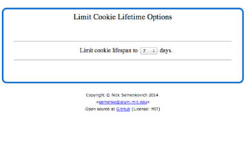 Limit Cookie Lifetime